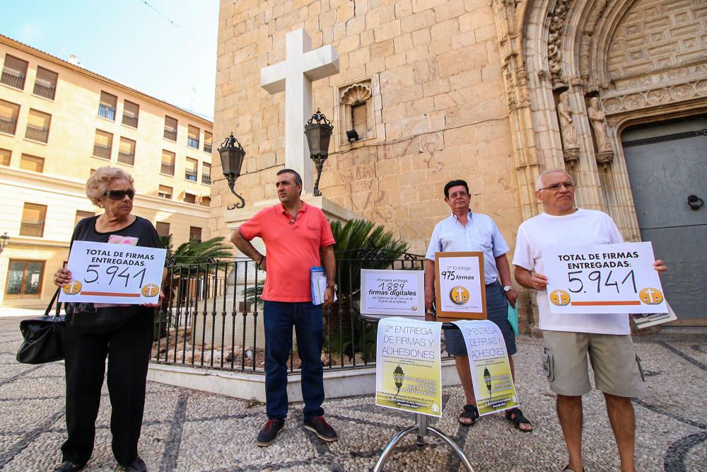 Protestas contra el derribo de la Cruz de Callosa