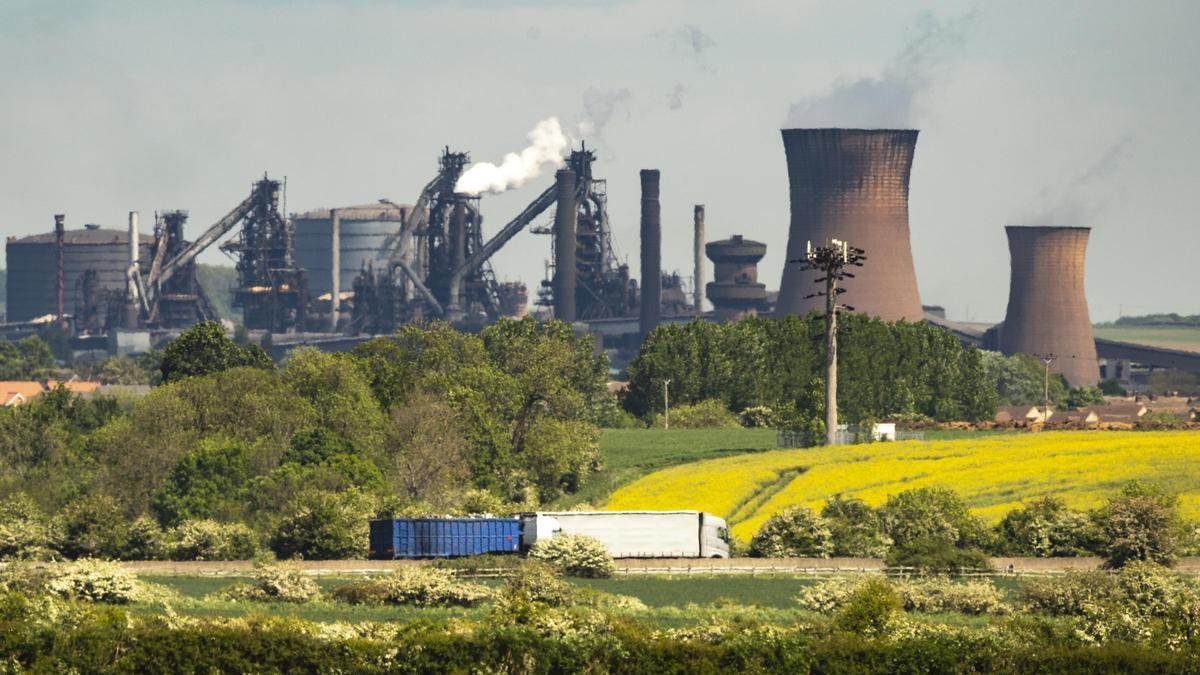 Una imagen de la planta de British Steel en Scunthorpe (Reino Unido).