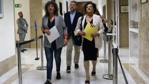 Los diputados de ERC Teresa Jordà, Francesc-Marc Álvaro y Pilar Vallugera.