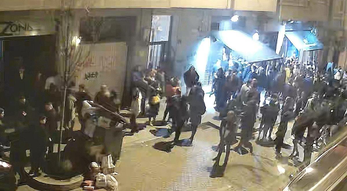 Una de las zonas de marcha nocturna