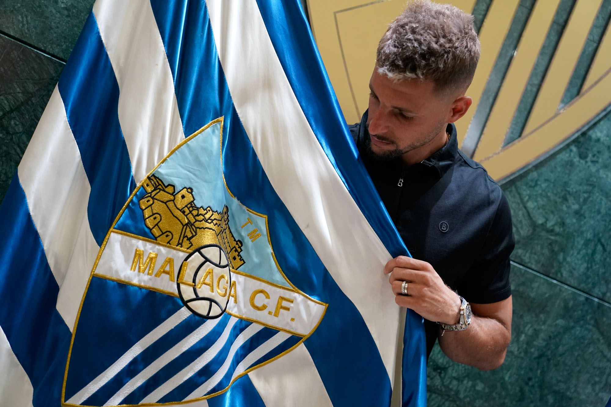 Presentación de Juanfran Moreno, Unai Bustinza, Aleix Febas, Fran Sol y Rubén Castro, fichajes del Málaga CF