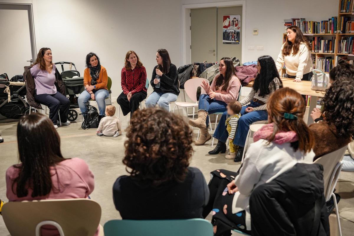 La última reunión de lactancia que Maire ha celebrado en la Casa de la Mujer de Badajoz.