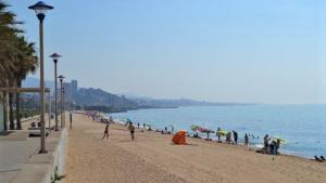 La playa de Badalona.