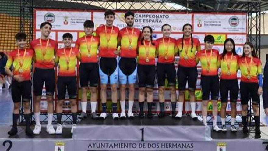 La selección valenciana fue la gran triunfadora en el Campeonato de España de ciclismo en pista.