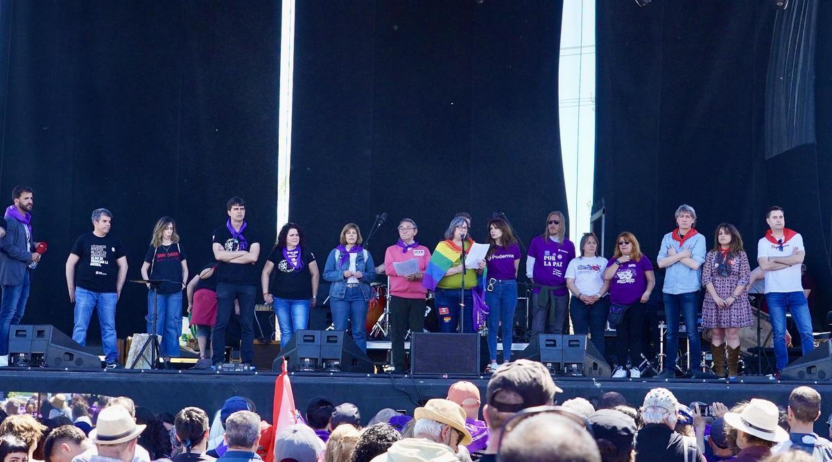 Lectura del manifiesto en la Celebración de la fiesta de Castilla y León en Villalar de los Comuneros