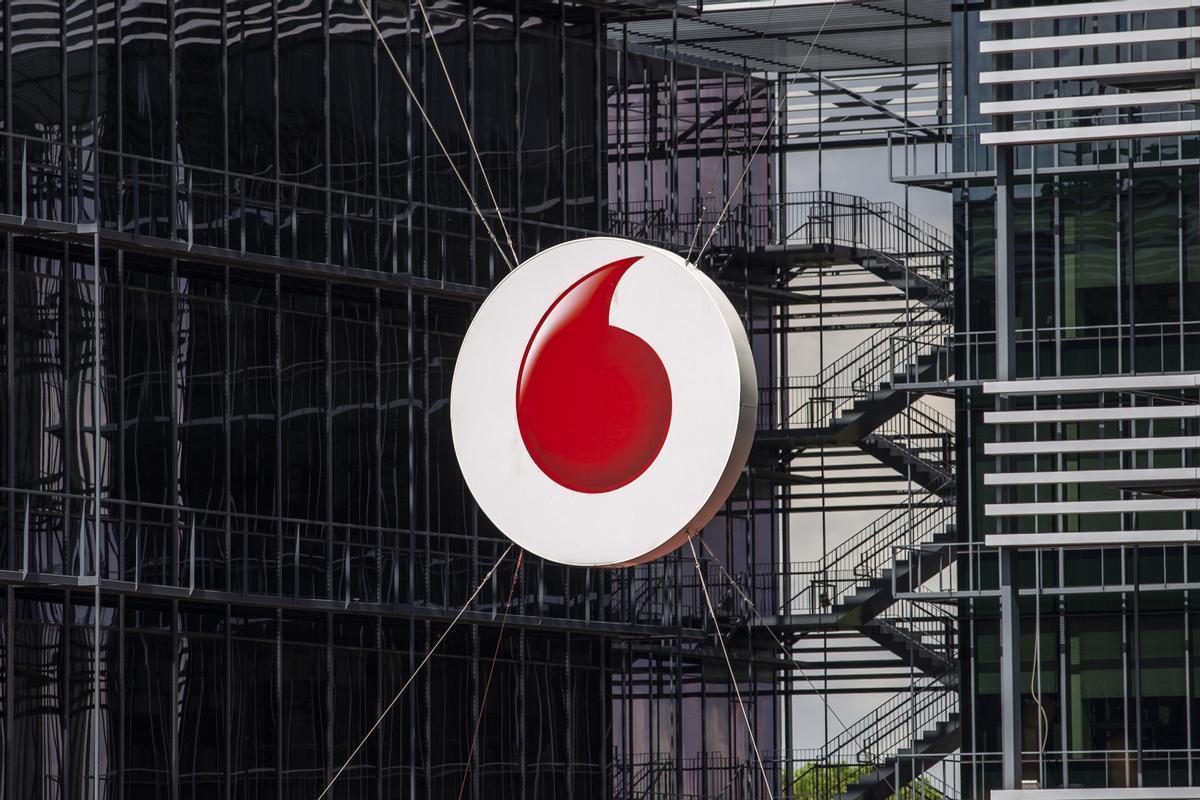 Logo de la sede de Vodafone en Madrid.