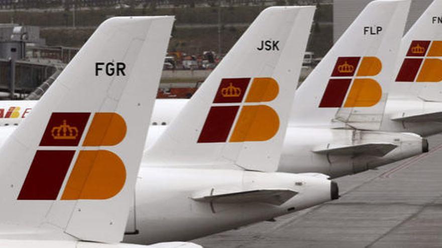 Aviones de Iberia en Barajas.