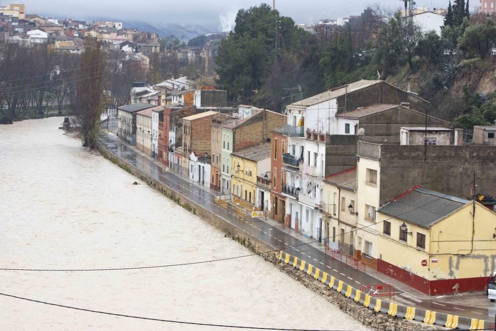 Segundo día del  Temporal Gloria en la Vall d'Albaida, la Costera y la Canal de Navarrés