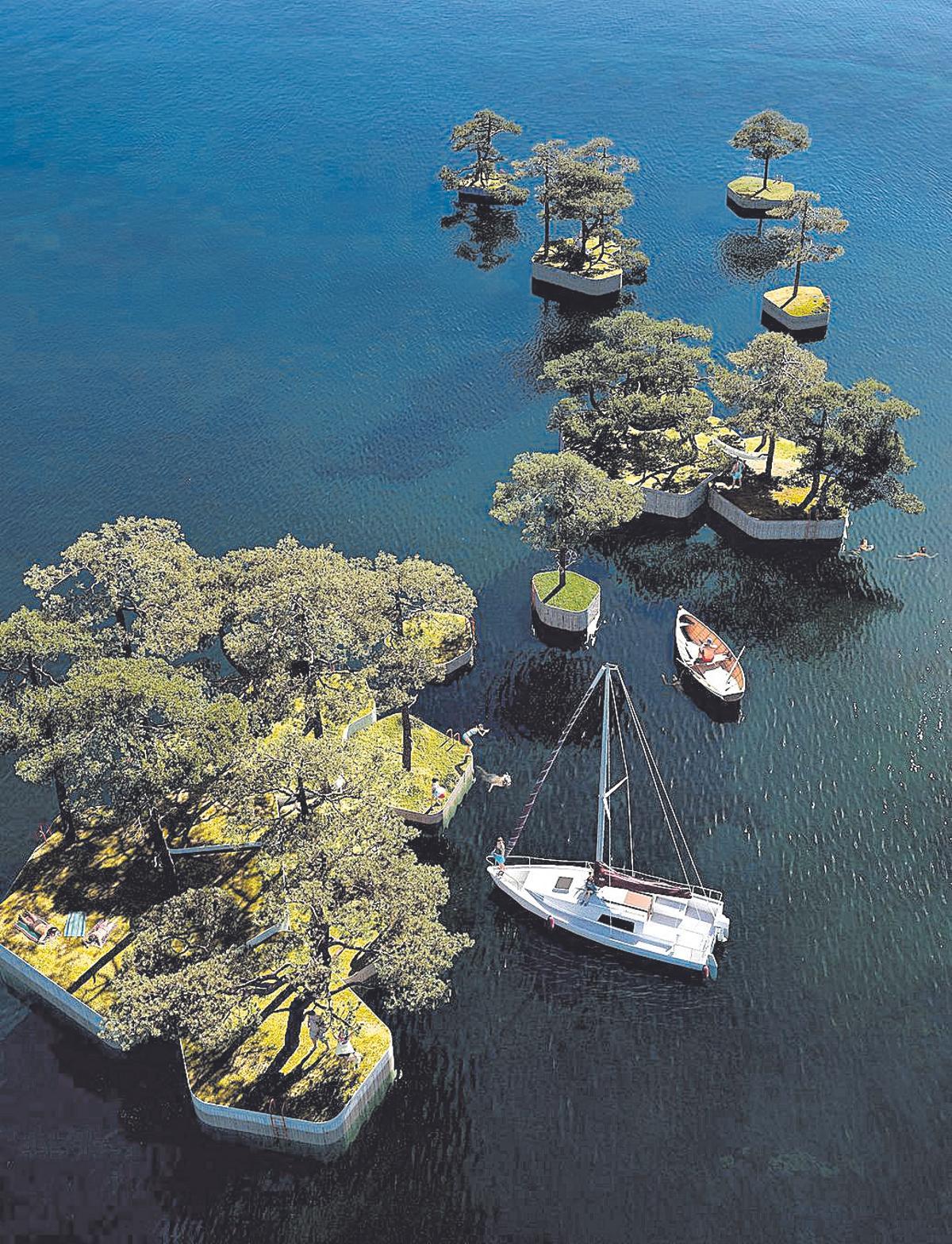 Islas flotantes, diseño de la arquitecta Marsahll Blecher y el Studio Fokstrot.