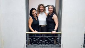 De izquierda a derecha, Inés Ramírez, Laia Blanco y Stéphanie Kauffmann, las RAPeras especializadas en suelo pélvico.