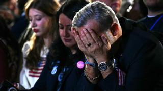 Kamala Harris no comparece: caras de derrota entre los demócratas