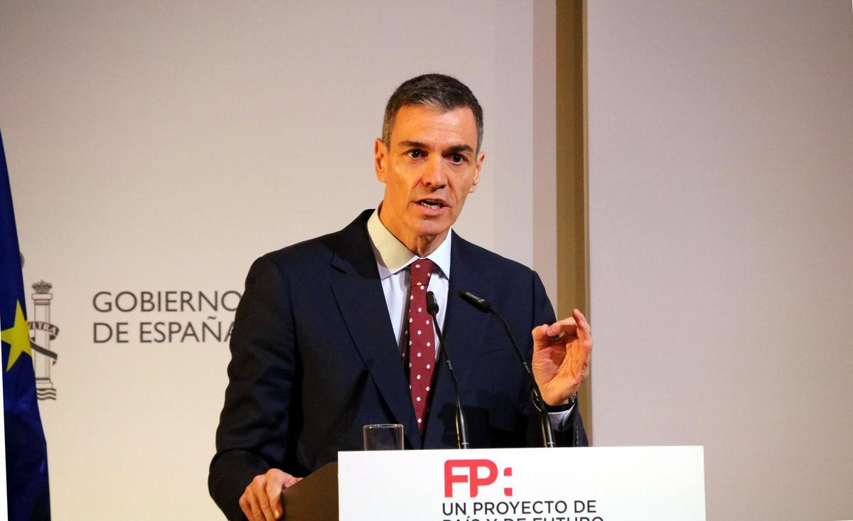 El president espanyol, Pedro Sánchez, aquest dimecres a Madrid