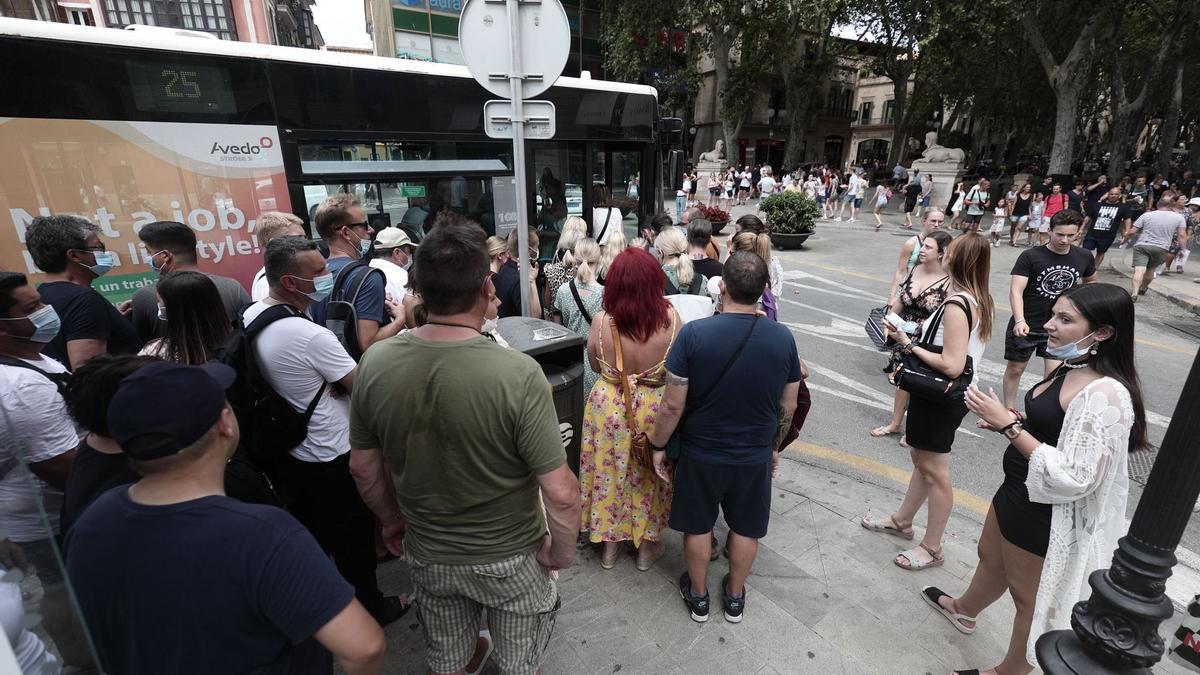 Turistas en Palma.