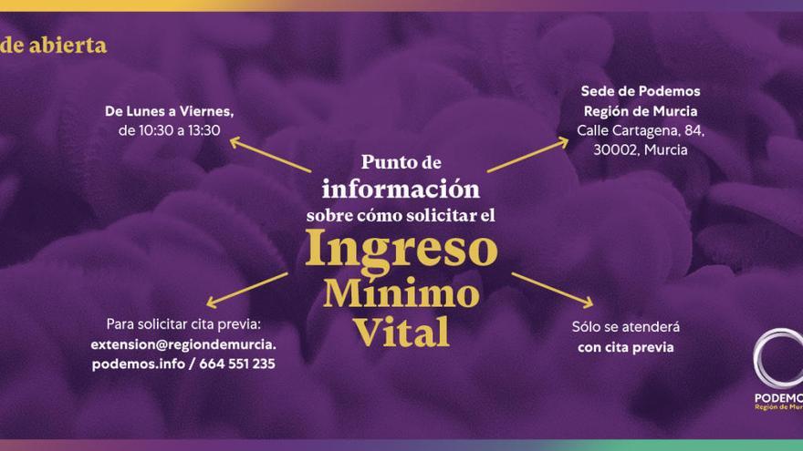 Podemos pone un punto de información para solicitar el Ingreso Mínimo Vital