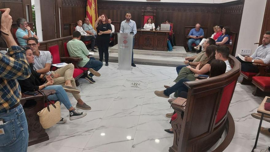 Un momento del pleno de política general municipal de Sagunt que tuvo lugar en la tarde de ayer. | M.M.C.