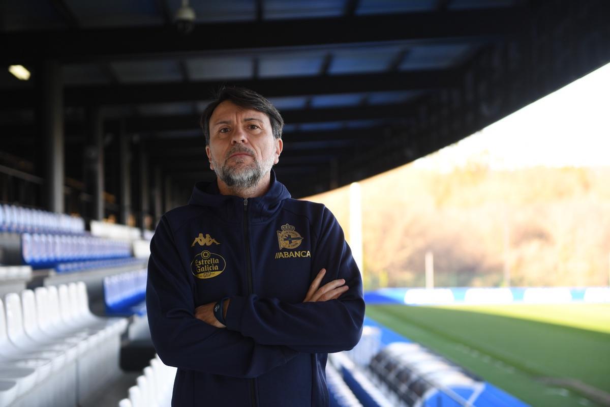 Isma Arilla director de la cantera del Deportivo en Abegondo