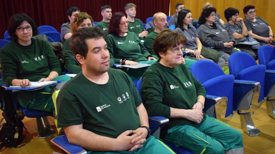 Alumnos del Obradoiro de Emprego durante la sesión. | FdV