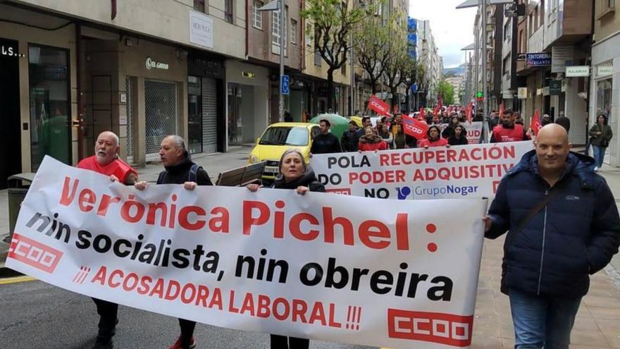 Lalín y Focarei en los carteles de la marcha en Pontevedra