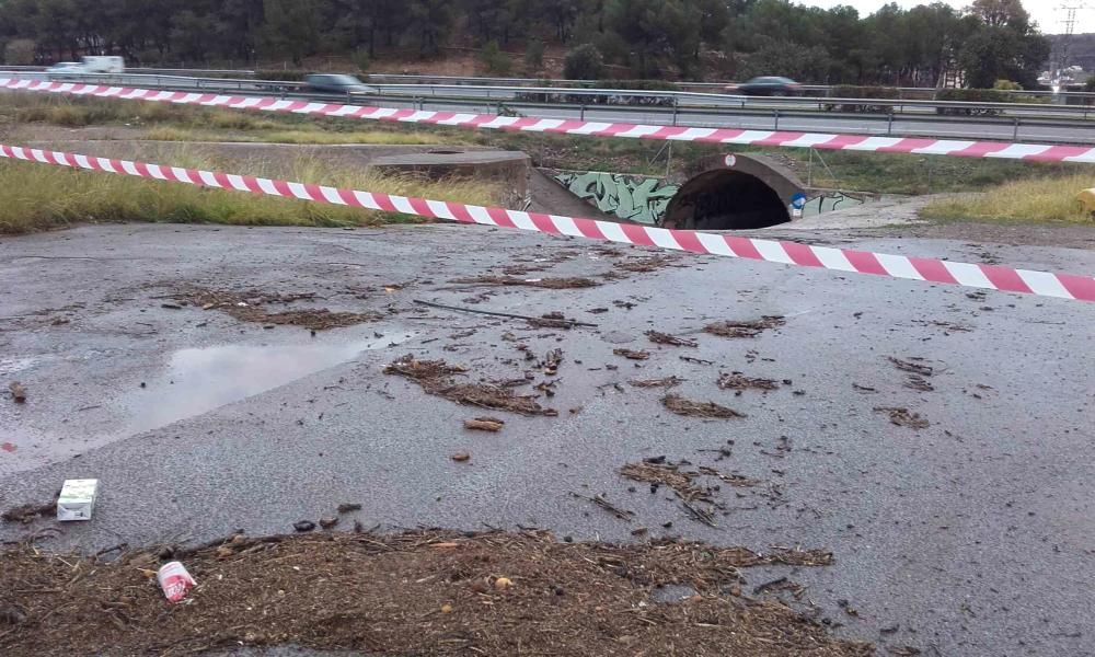 Efectos de la lluvia en El Camp de Morvedre