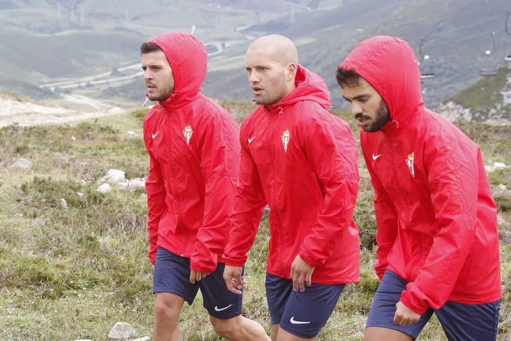 El Sporting entrena en Pajares