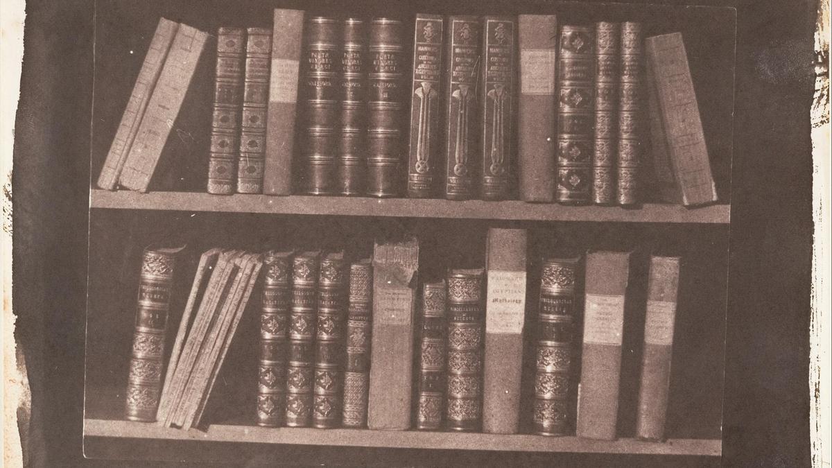 Una escena en una biblioteca (antes de 1844).