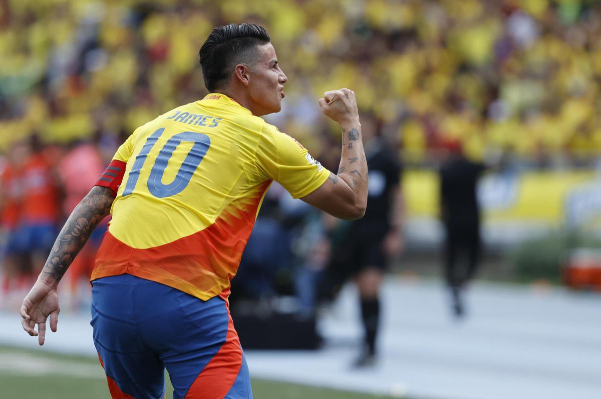James fue protagonista en el Colombia 2-1 Argentina.