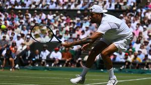 Kyrgios, durante la final de Wimbledon