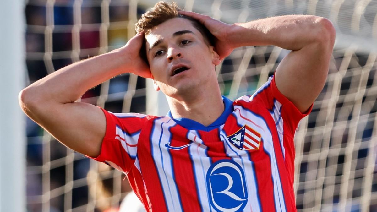 Julián Álvarez, tras una ocasión ante el Leganés