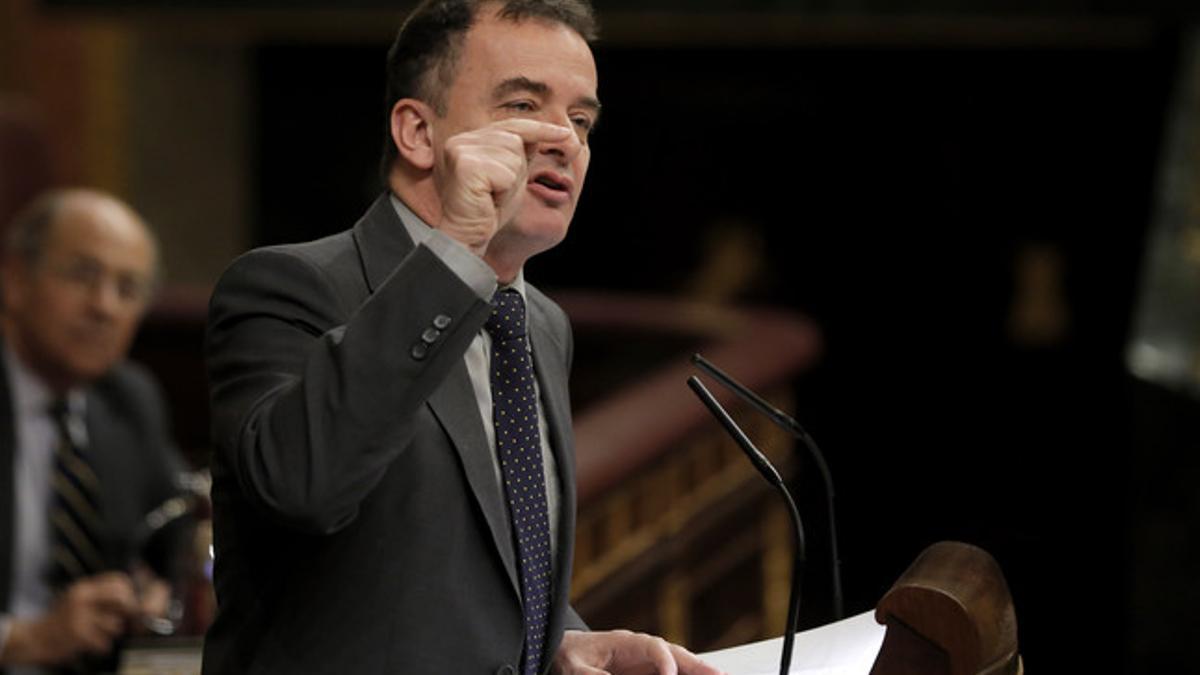 El diputado de ERC Alfred Bosch, este miércoles, durante el debate del estado de la nación en el Congreso.