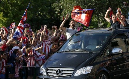 El Atlético celebra el título de Liga en Madrid