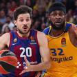 Nico Laprovittola y Josh Nebo, en un Barça - Maccabi de la temporada 23/24