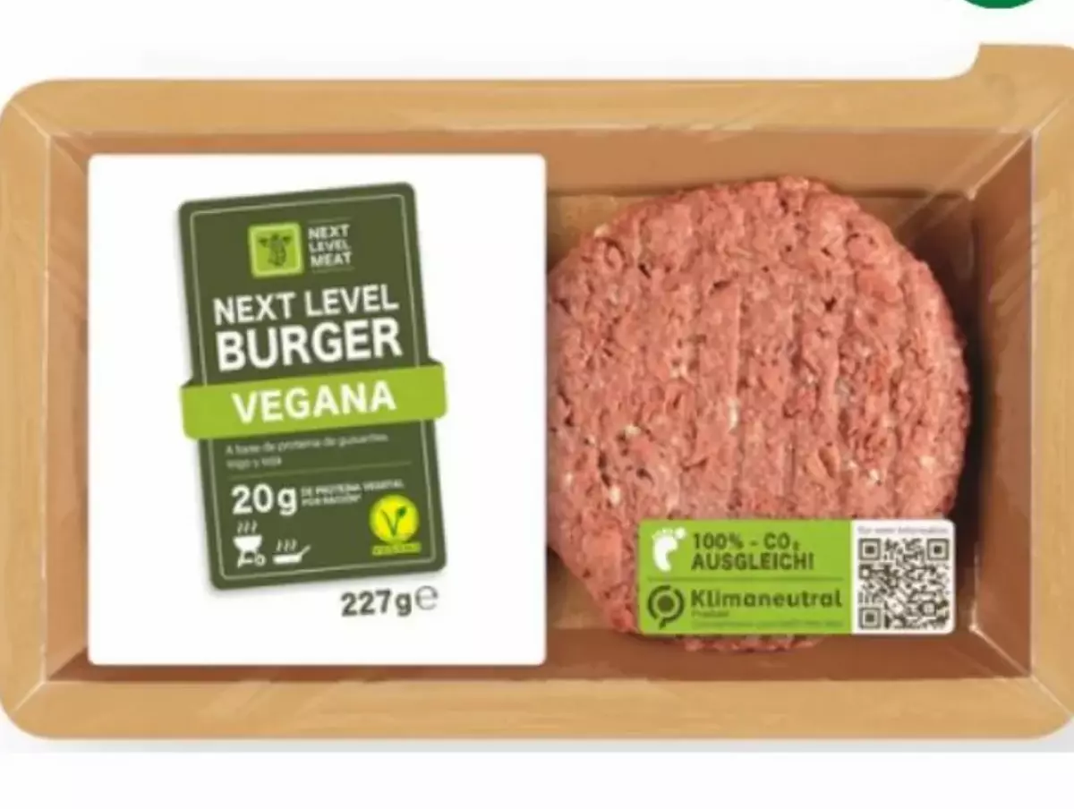 La Next Level Burger está elaborada a base de proteína de guisantes, trigo y soja