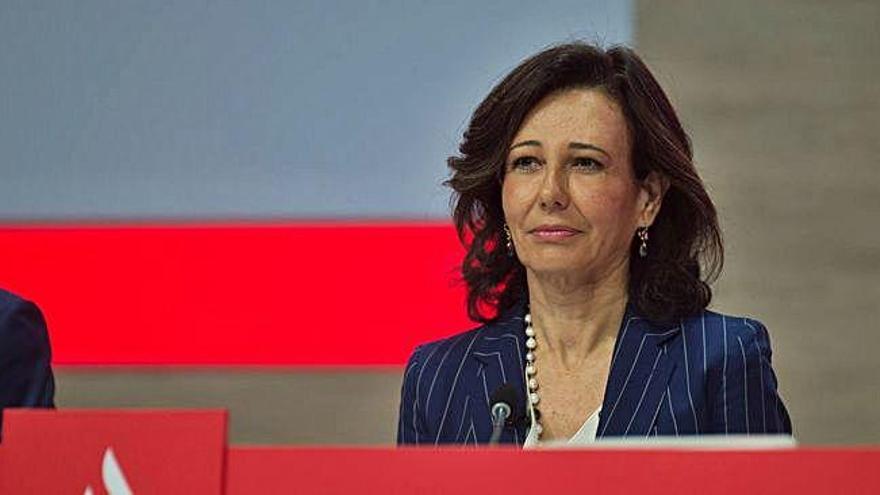 Ana Botín, durante la junta general de accionistas.