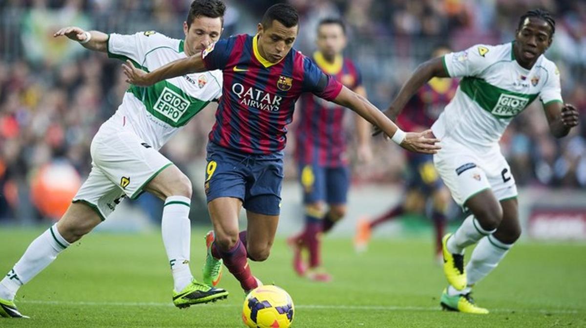 Alexis Sánchez, en el partit del Barça contra l’Elx.