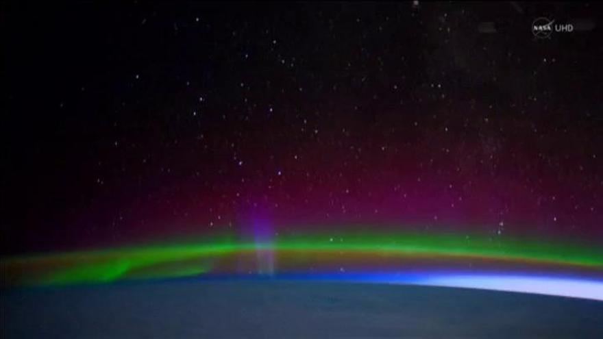 La aurora boreal vista desde 'el otro lado'