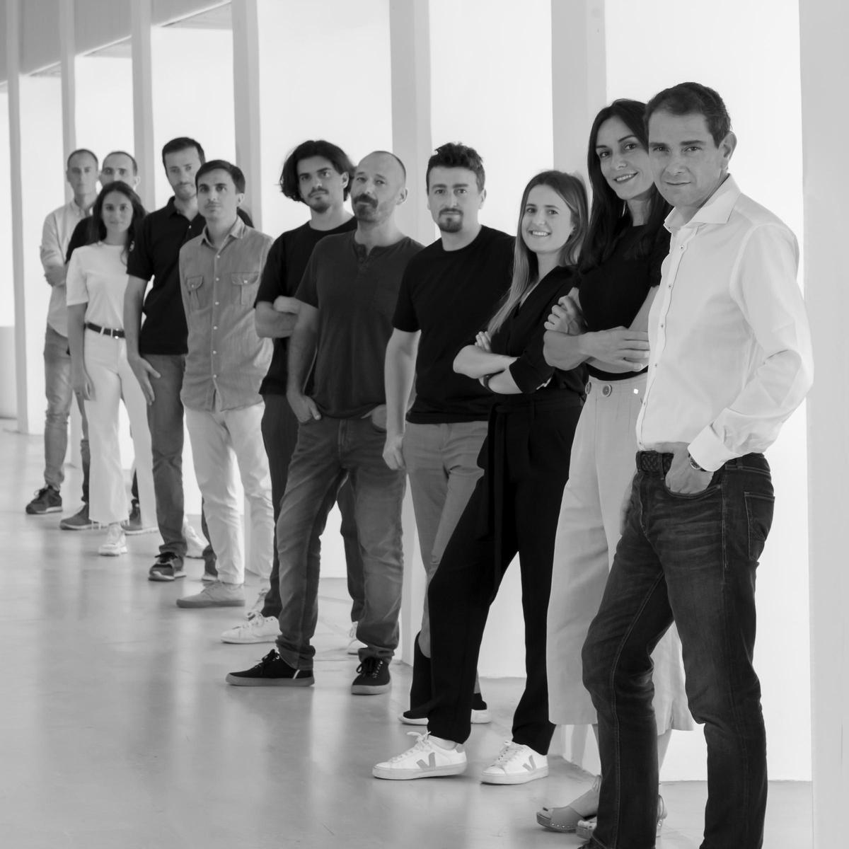 Parte del equipo del despacho de arquitectura alicantino Crystalzoo, con José Luis Campos a la cabeza