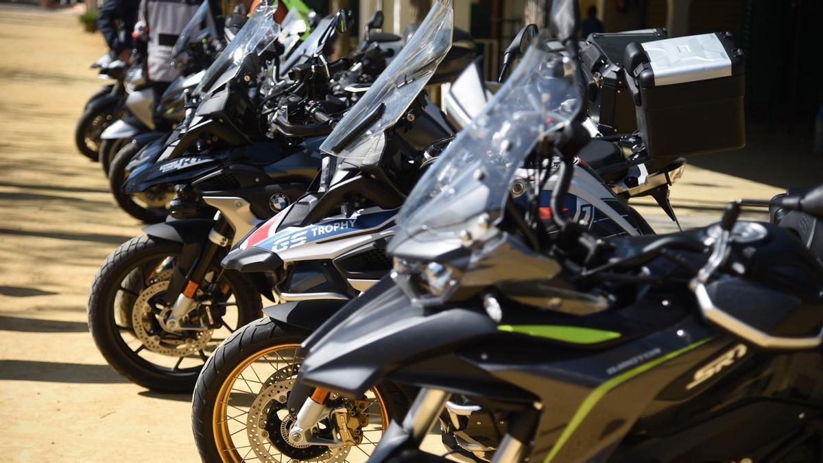Detalle de algunas de las motos que participarán en la ruta perimetral por la provincia de Córdoba.