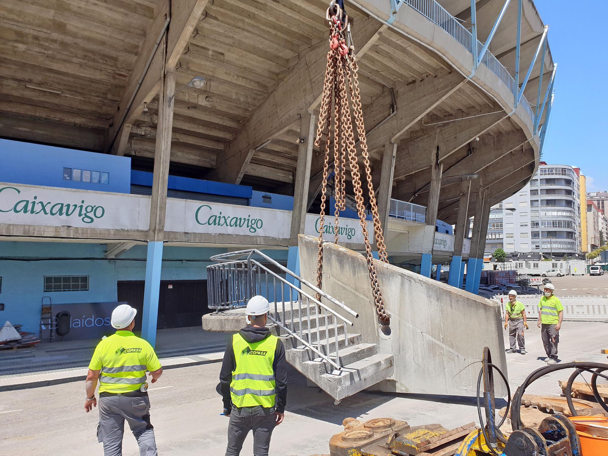 Balaídos despide a las escaleras de Río, uno de sus emblemas