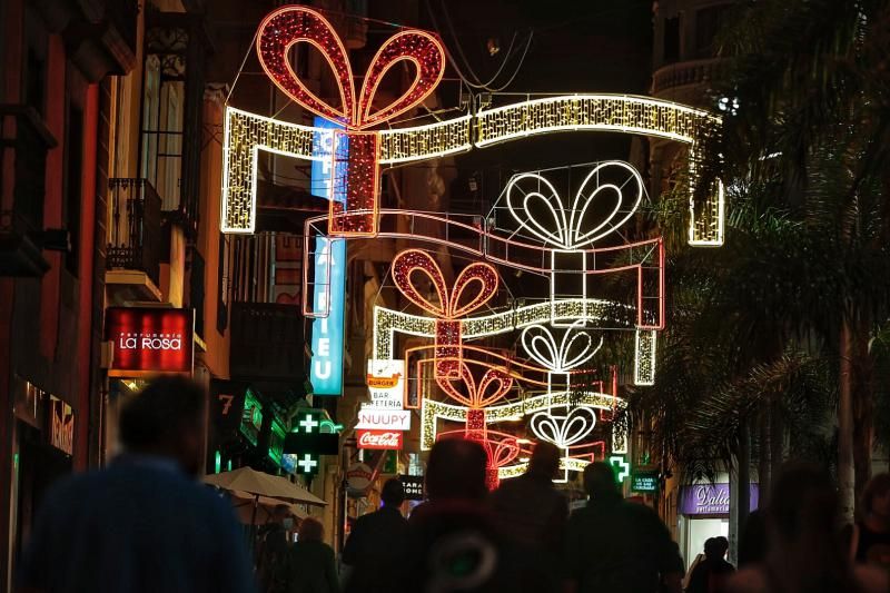 Prueba de la iluminación de Navidad de Santa Cruz