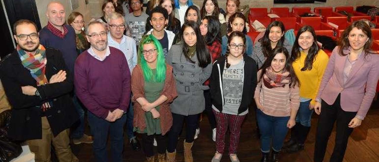Estudiantes del programa Erasmus en Pontevedra. // G. Santos