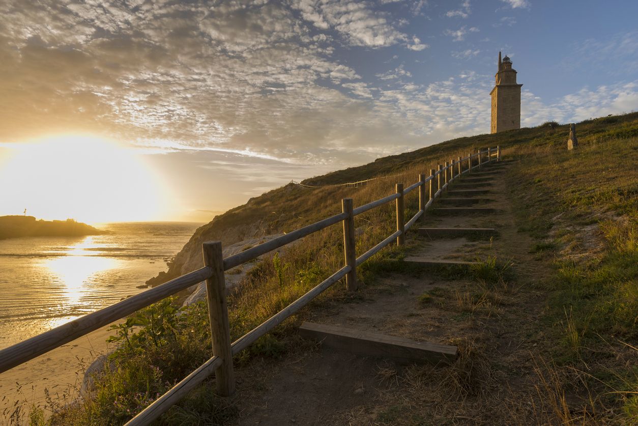 Imagen espectacular de la Torre de Hércules.