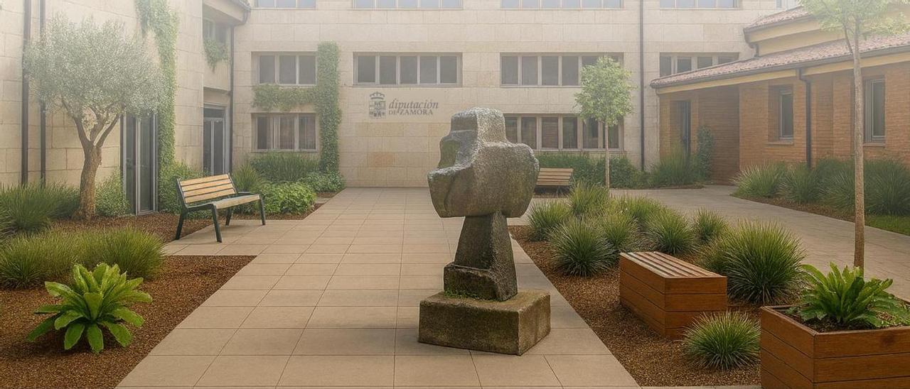 Recreación de cómo se verá el exterior del Colegio Universitario de Zamora.