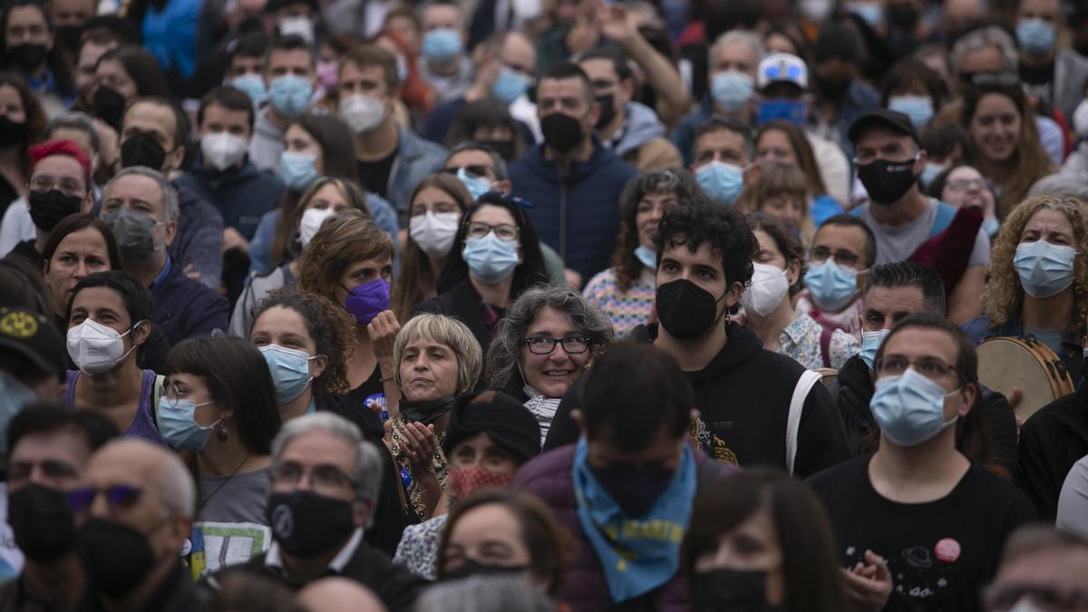 Los partidarios de la cooficialidad del asturiano se manifiestan en Oviedo