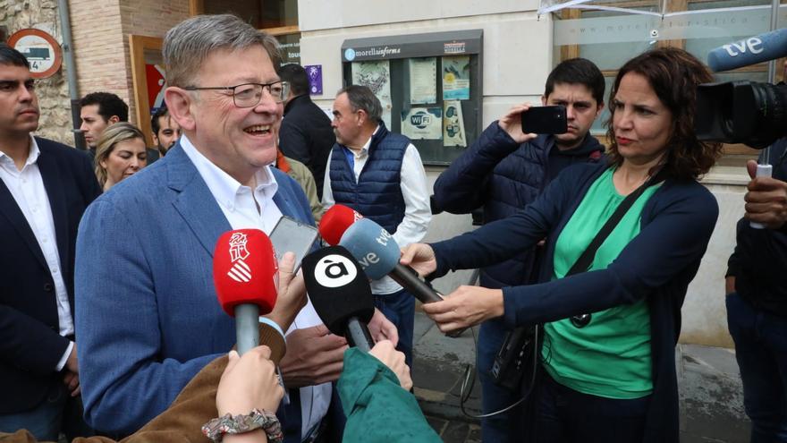 Votación del president Ximo Puig en Morella