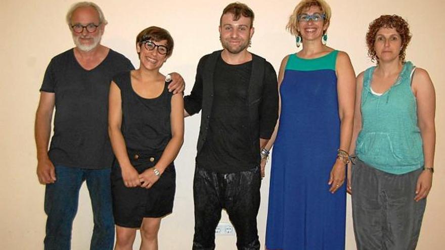 Joan Ferrer, Anna Roca, Carles Piera, Anna Crespo i Maria Camp, ahir