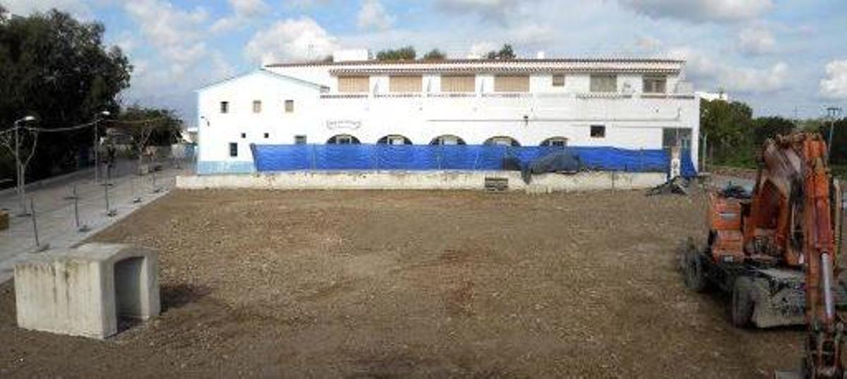 Solar de Ca ses Castellones tras la demolición del centro comercial en 2012.