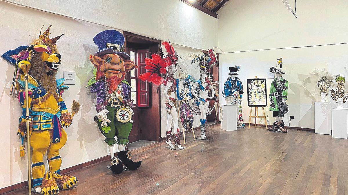 Parte de la exposición de Carnaval en Vallehermoso.