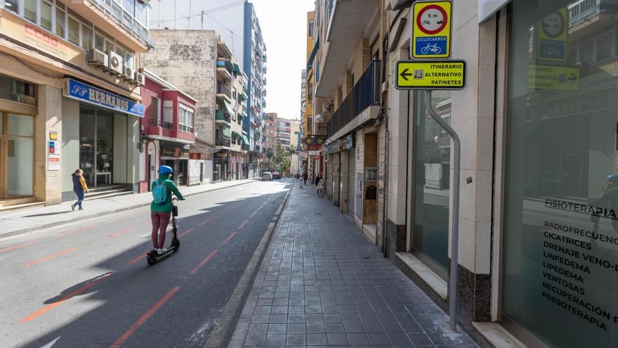 Alicante pone menos de tres multas diarias a patinetes: 4.252 sanciones desde el 2020