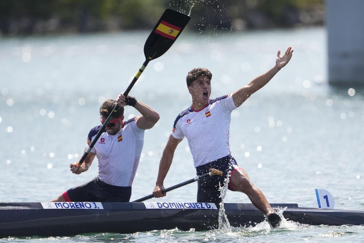 Bronce de Joan Antoni Moreno y Diego Domínguez en piragüismo esprint (C2 500).jpg