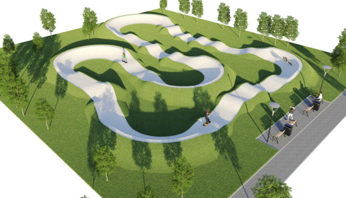 Recreación de un pumptrack.